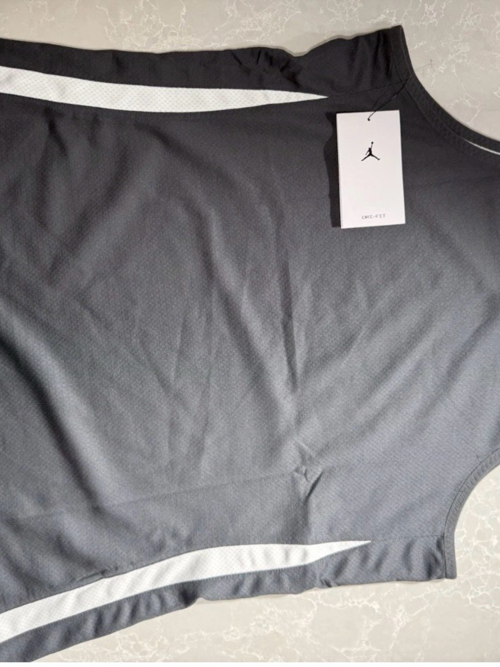 NWT women Jordan Black Mesh Tank with White Swoosh Details - Picture 6 of 6